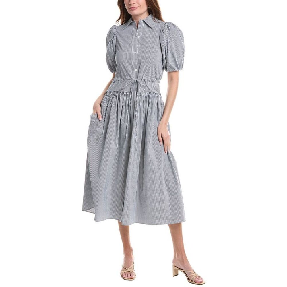 Rebecca Taylor Womens  Poplin Shirtdress, Blue